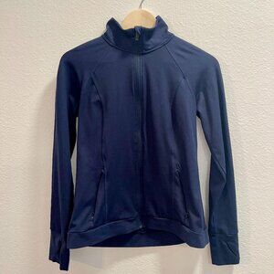 All In Motion Women's Full Zip Jacket Navy Blue S